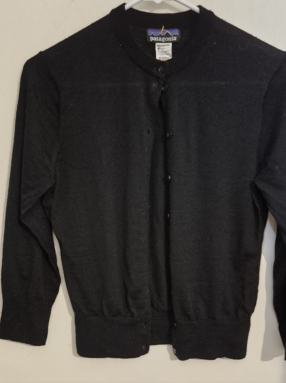 Patagonia Black Button-Front Cardigan Sz S